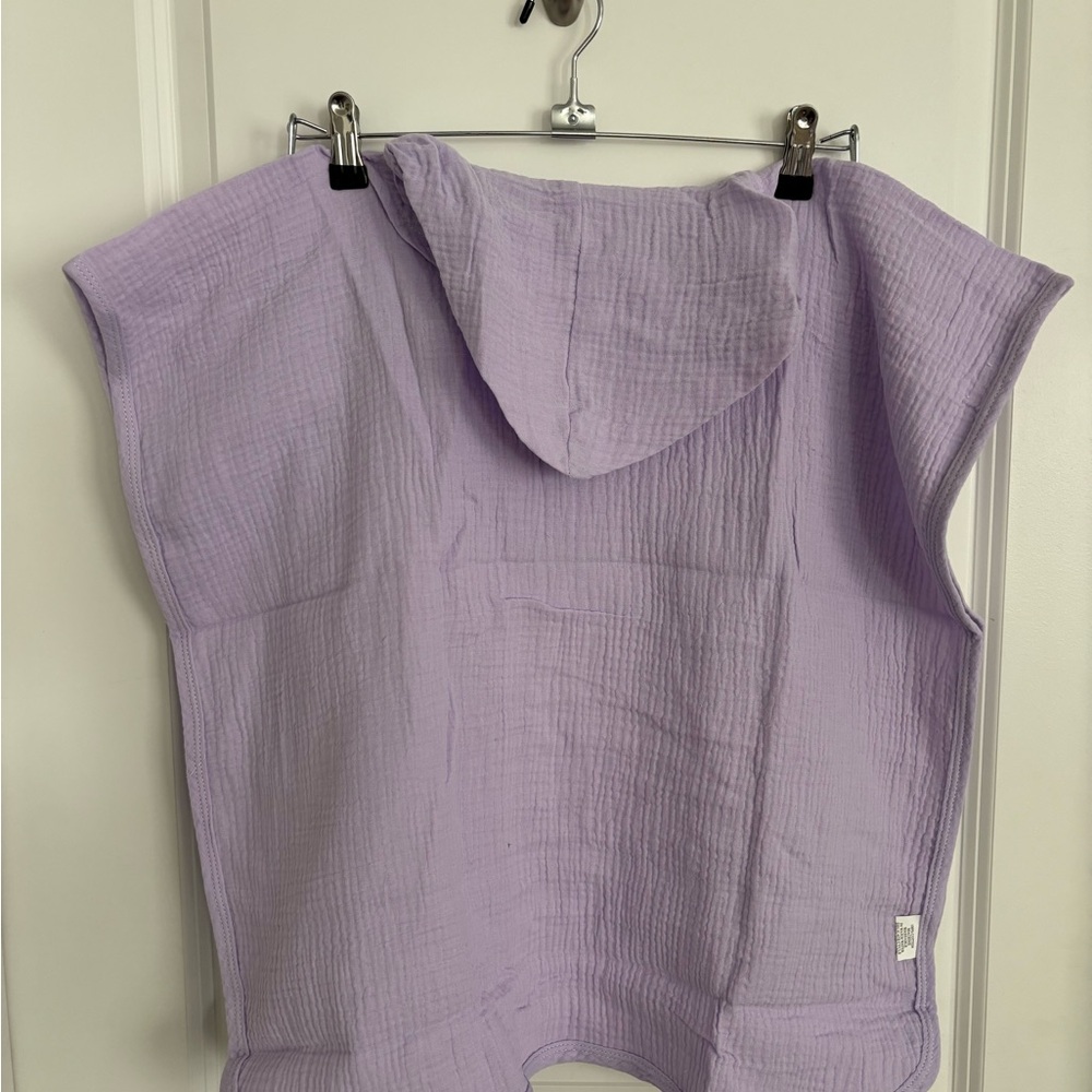 Lavender Hooded Muslin Toddler Swim Cover